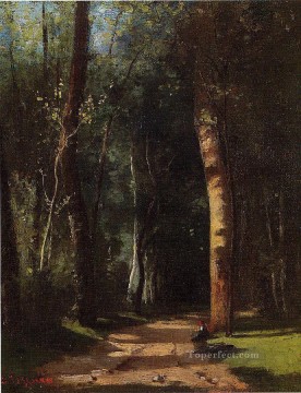 Camille Pissarro Painting - in the woods Camille Pissarro